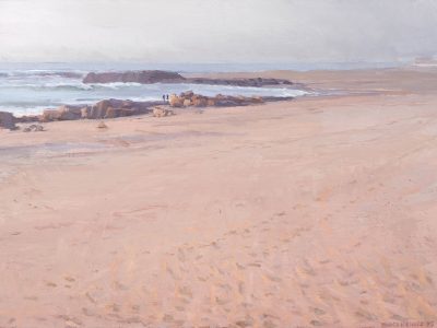 "Aguda, homenagem a António Carneiro", 2025. Óleo sobre MDF, 30x40,5 cm.