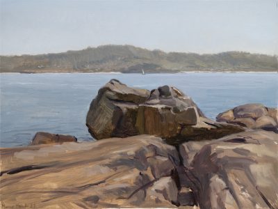 "Arousa, (Este)", 2025. Óleo sobre madeira, 30x40 cm.
