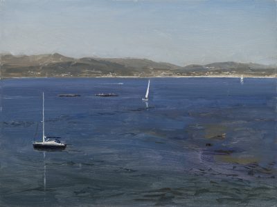 "Ilha de Arousa", 2025. Óleo sobre madeira, 40x30 cm.