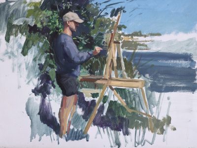 Daniel Casal nas Margens do Douro, 2024.
Óleo sobre contraplacado 30x40 cm. Colecção Privada.